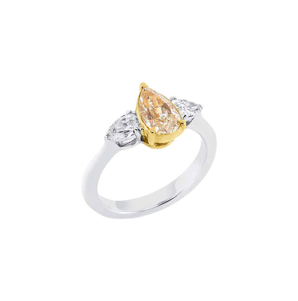 Brogle bicolor solitaire ring Brogle bicolor solitaire ring