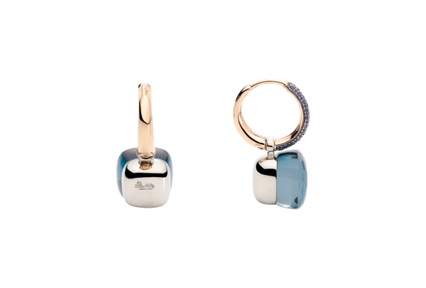 POC3000 O6BKR ZALTL 030 Pomellato earrings nudo classic rose gold 18kt white gold 18kt blue london topaz lapis lazuli blue sapphire a5bb183c5c263c84a
