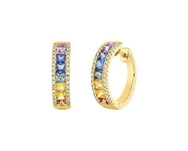 Brogle Classic sapphire hoop earrings