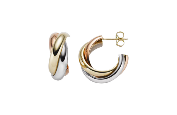 Brogle Classic bicolor gold hoop earrings Brogle Classic bicolor gold hoop earrings