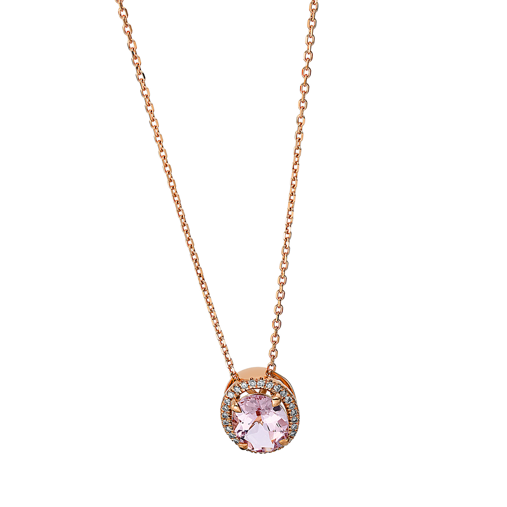 Brogle Classic gold chain with morganite pendant