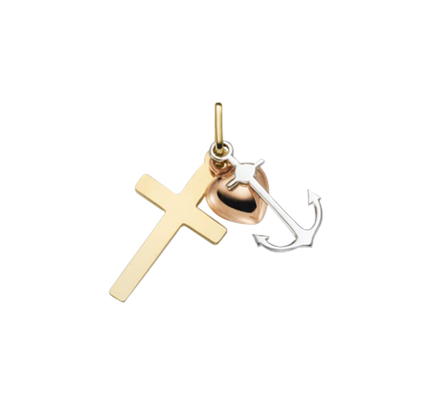 Brogle Classic Bicolor Glaube-Liebe-Hoffnung Anhänger aus Gold Brogle Classic Bicolor Glaube-Liebe-Hoffnung Anhänger aus Gold