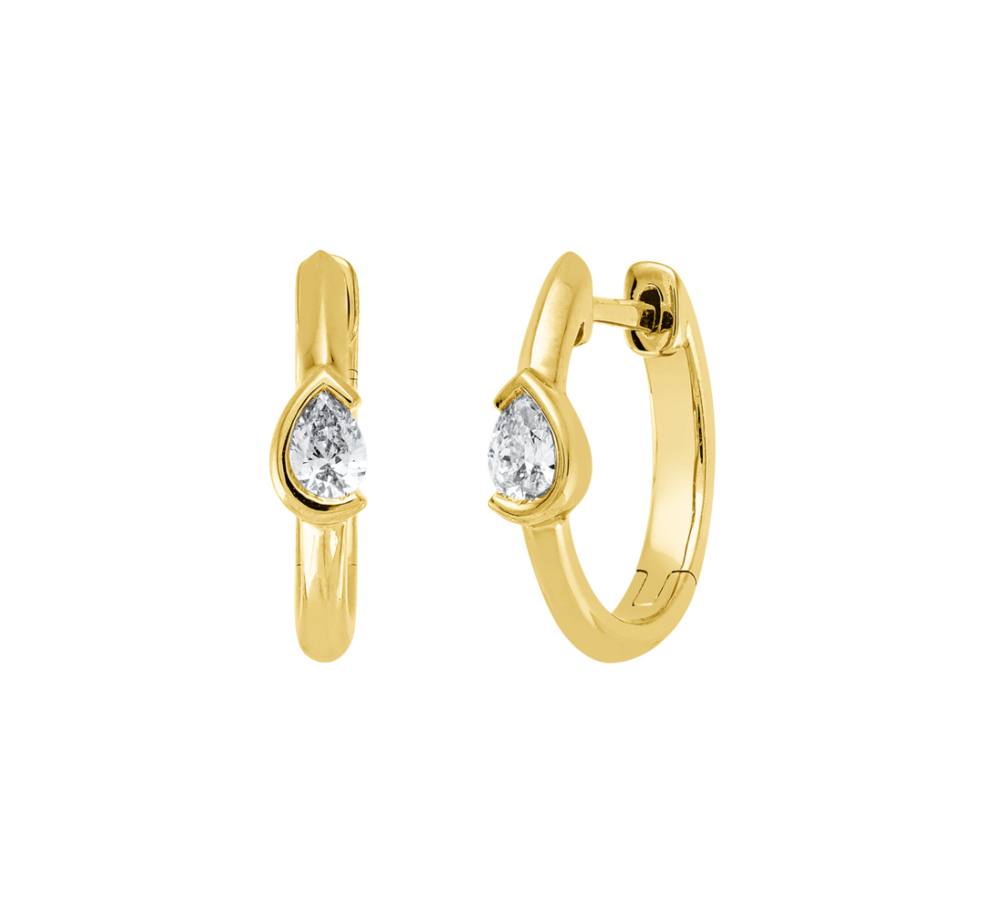 Brogle Classic diamond hoop earrings