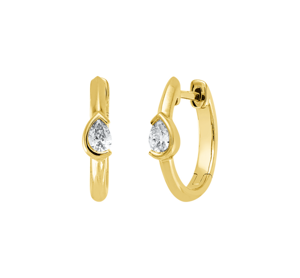 Brogle Classic diamond hoop earrings