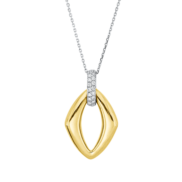 Brogle Classic Kette mit Bicolor Diamantanhänger