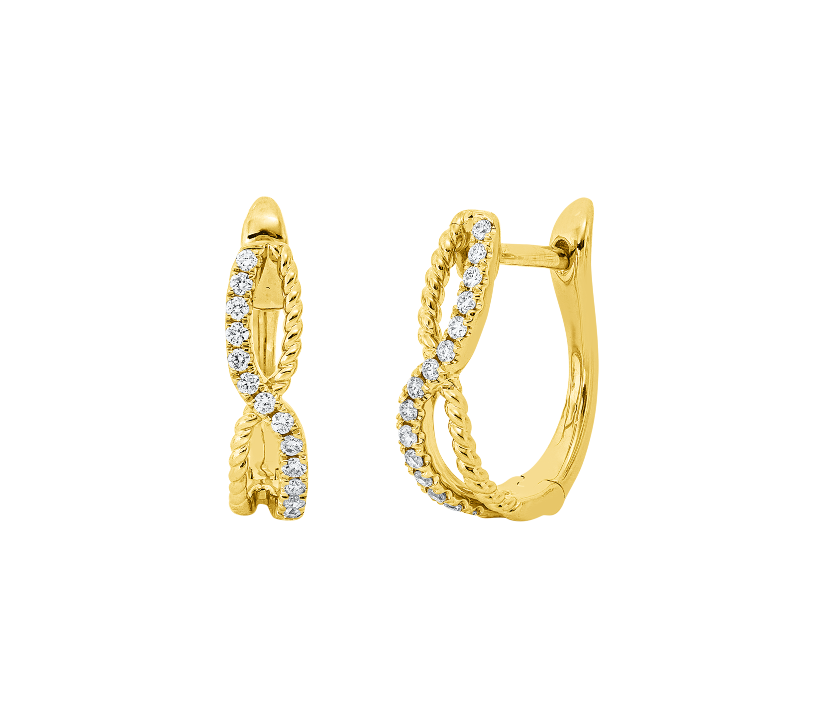 Brogle Classic diamond hoop earrings Brogle Classic diamond hoop earrings
