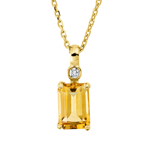 Brogle Classic necklace with citrine pendant