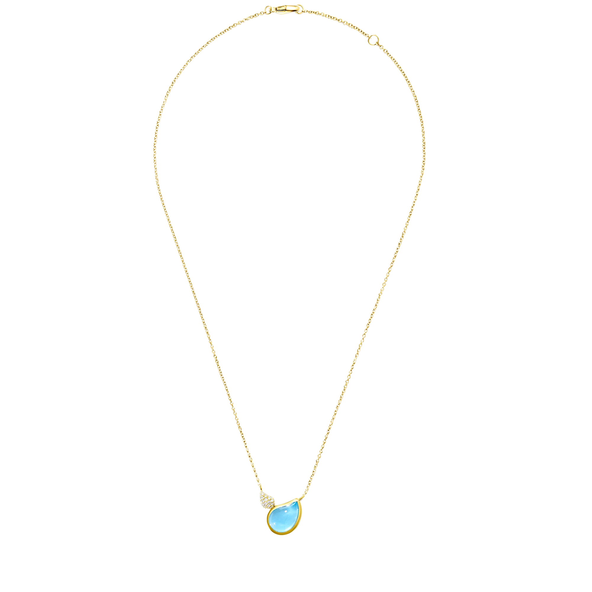 Tamara Comolli Signature Two Drops Swiss-Topaz Necklace with Pendant Tamara Comolli Signature Two Drops Swiss-Topaz Necklace with Pendant