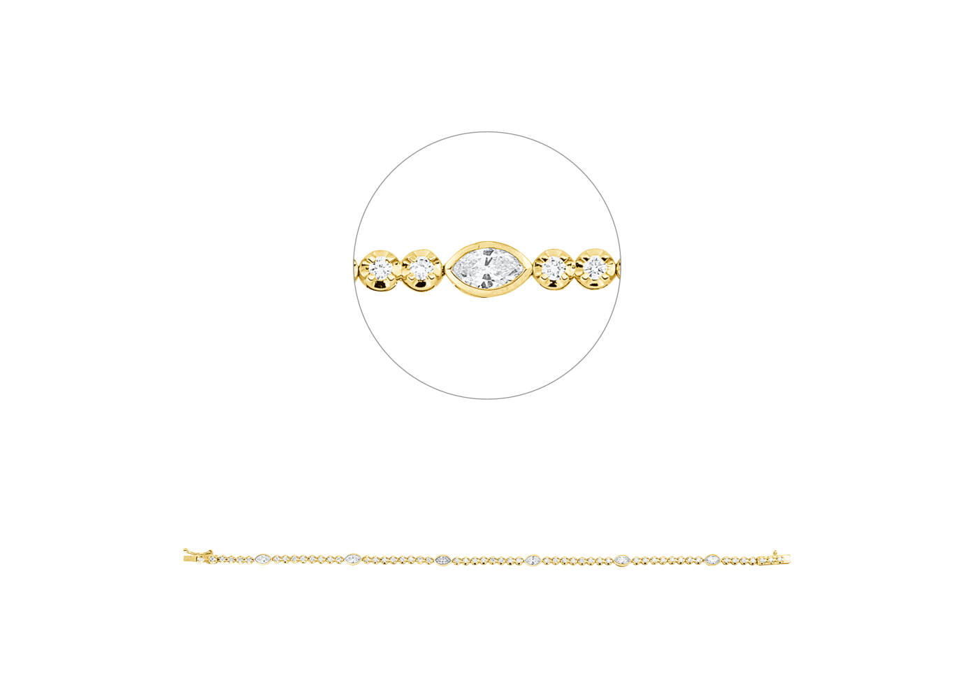 Brogle Selection Bicolor Diamantarmband