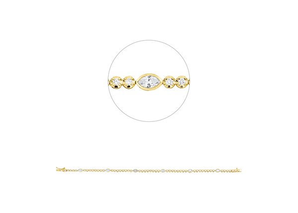 Brogle Selection Bicolor Diamantarmband