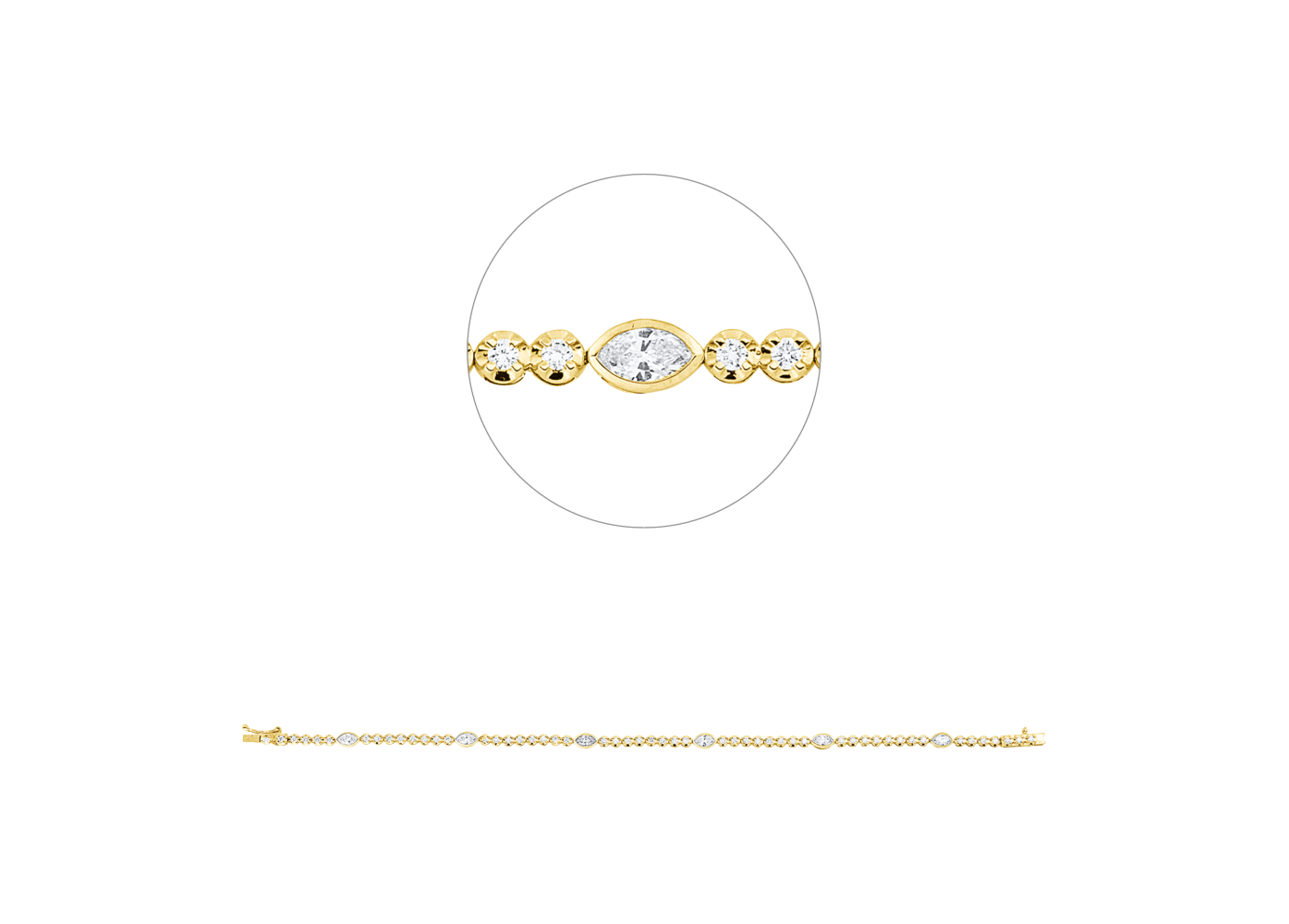 Brogle Selection Bicolor Diamantarmband Brogle Selection Bicolor Diamantarmband