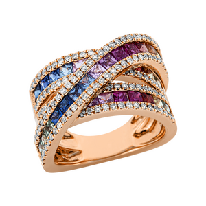 Brogle Selection Rainbow sapphire ring