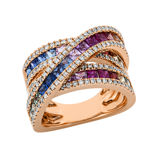 Brogle Selection Rainbow sapphire ring