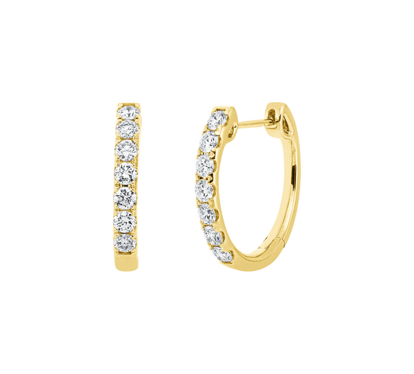 Brogle Classic diamond hoop earrings Brogle Classic diamond hoop earrings