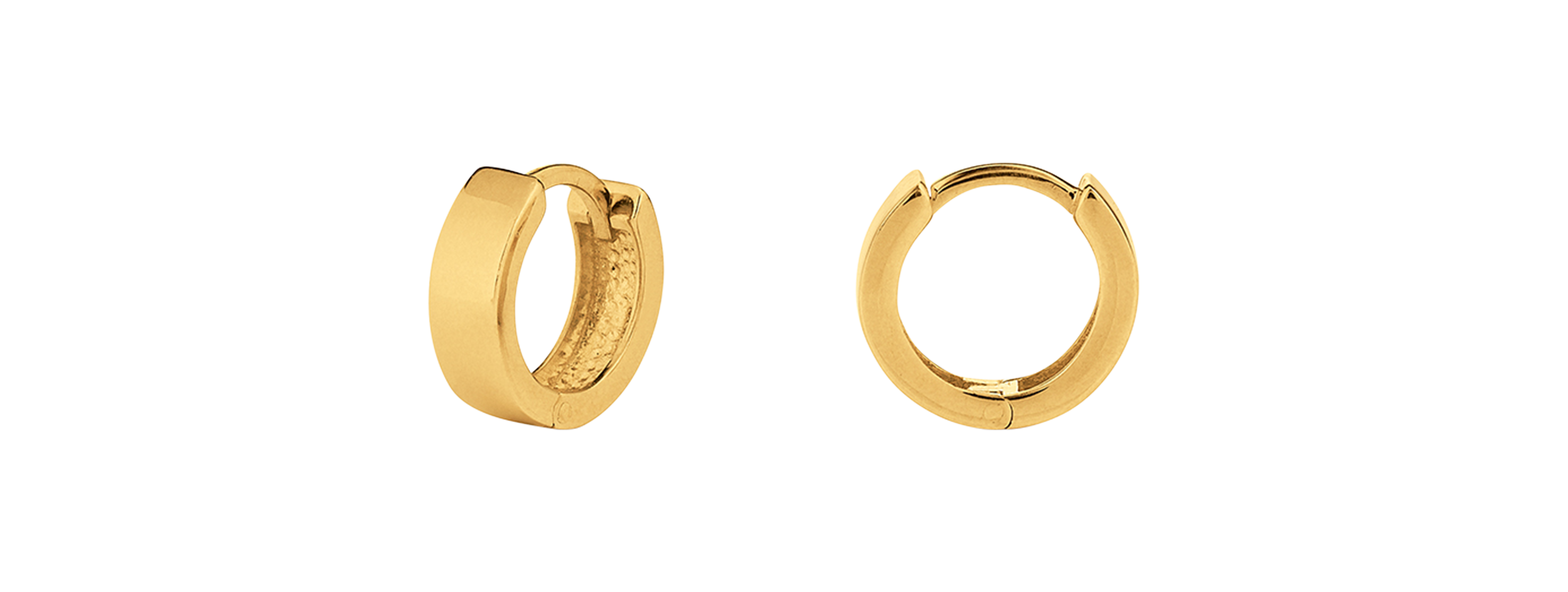 Brogle Classic gold hoop earrings
