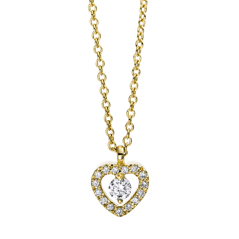 Brogle Selection Casual gold chain with diamond pendant