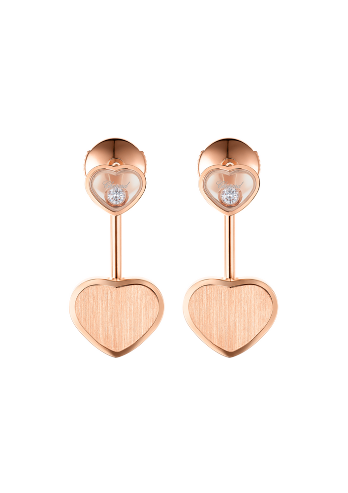 Chopard Happy Hearts Golden Hearts Earrings