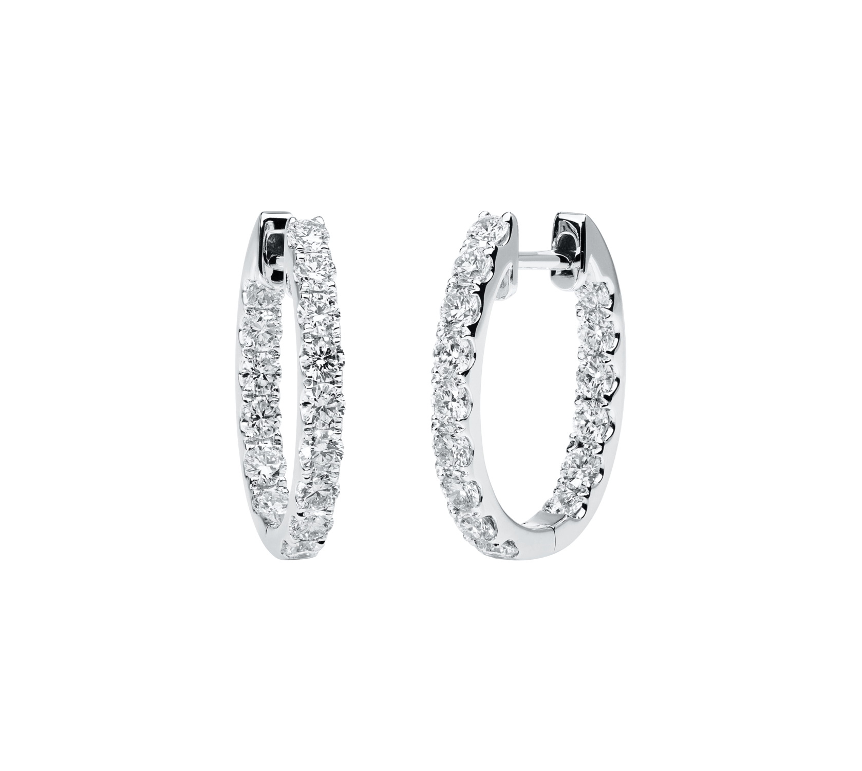 Brogle Selection diamond hoop earrings Brogle Selection diamond hoop earrings
