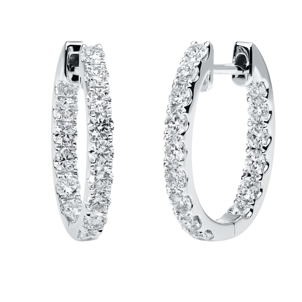 Brogle Selection diamond hoop earrings Brogle Selection diamond hoop earrings