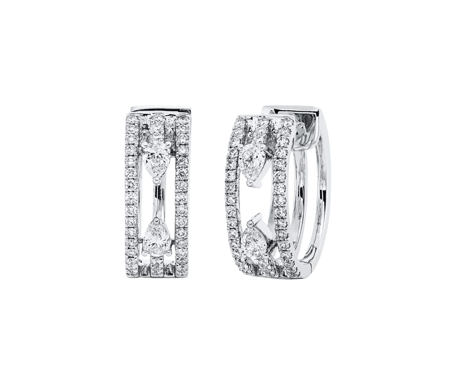 Brogle Selection diamond hoop earrings Brogle Selection diamond hoop earrings