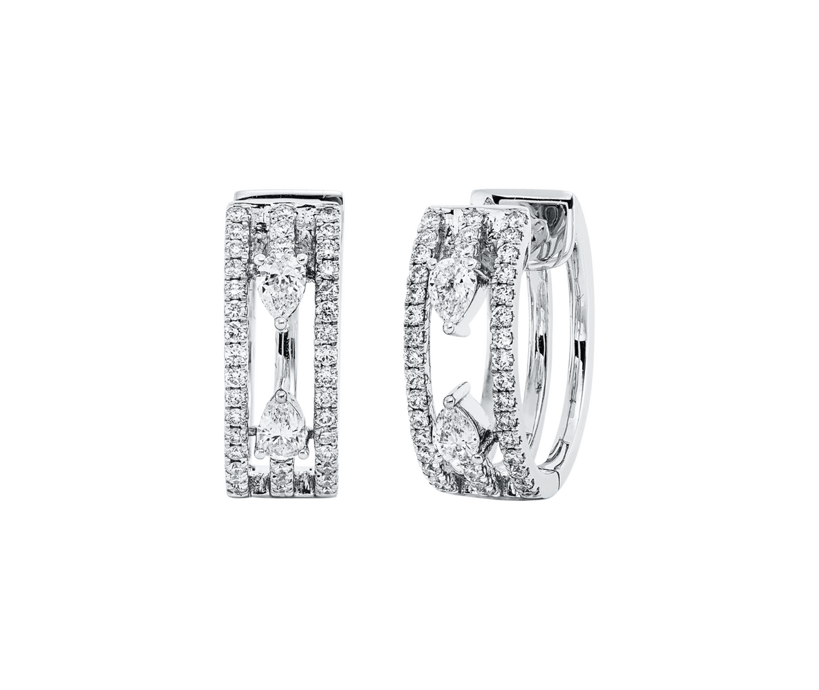 Brogle Selection diamond hoop earrings Brogle Selection diamond hoop earrings