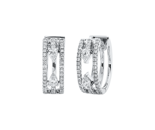 Brogle Selection diamond hoop earrings Brogle Selection diamond hoop earrings
