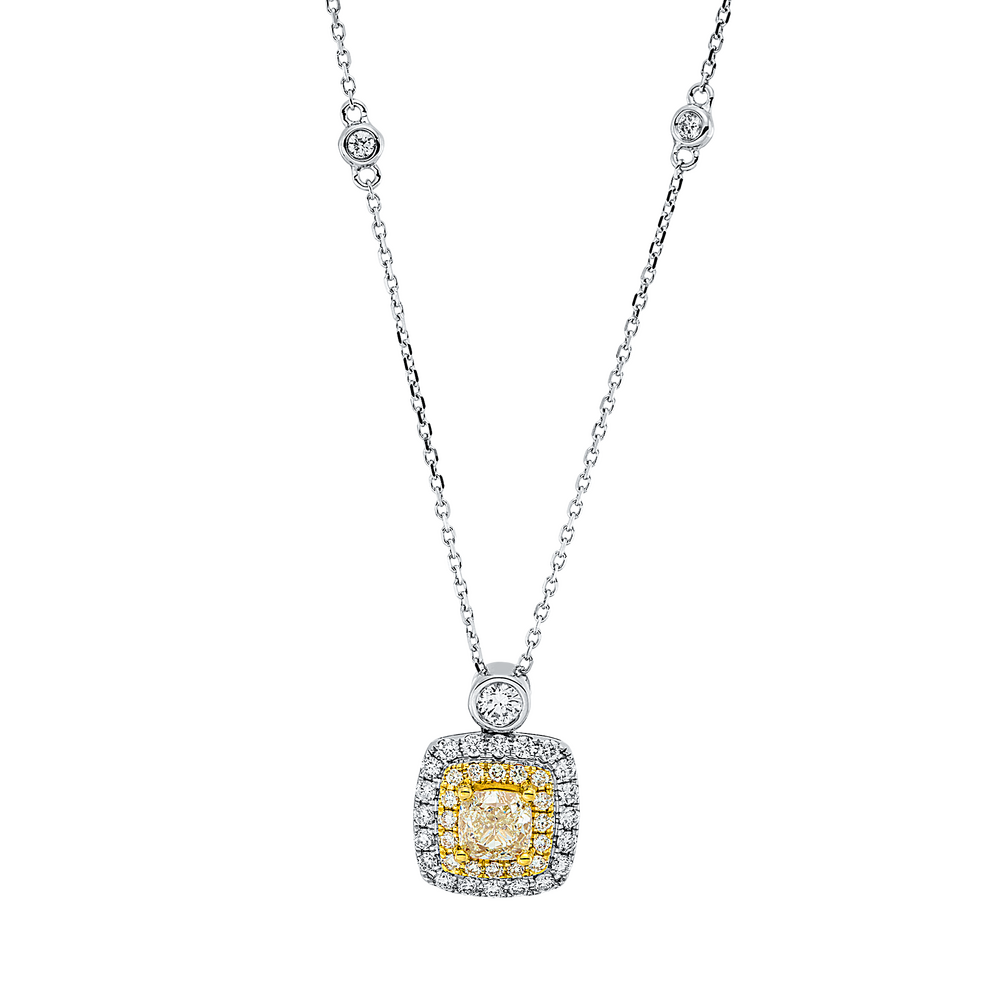 Brogle Selection necklace with bicolour diamond pendant