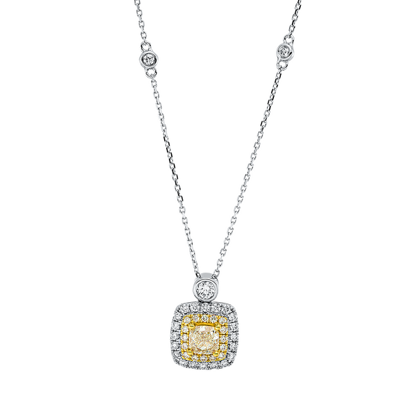 Brogle Selection necklace with bicolour diamond pendant
