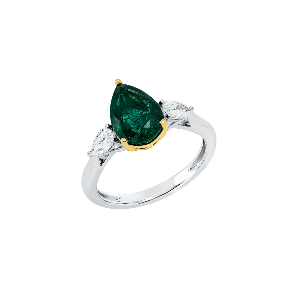 Brogle Selection bicolour emerald ring