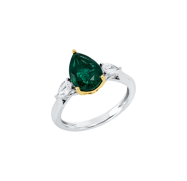 Brogle Selection bicolour emerald ring