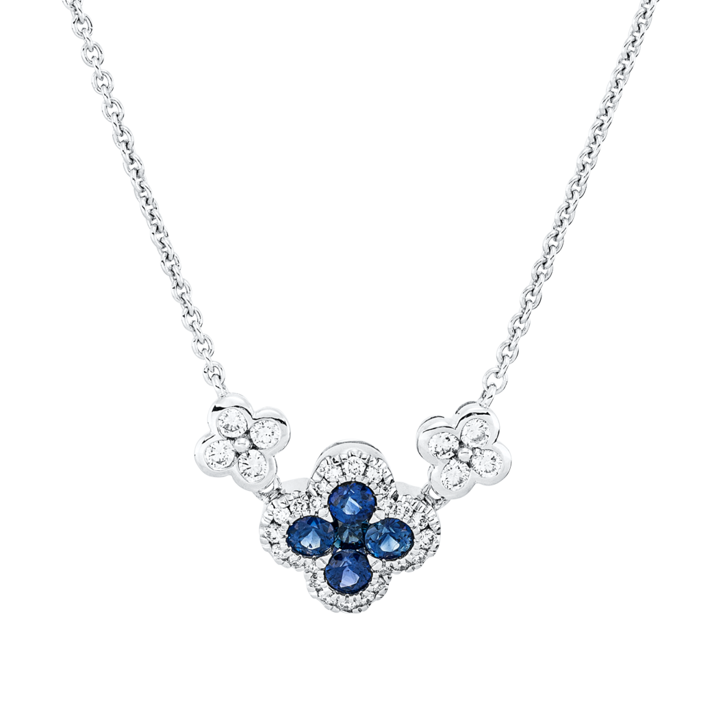 Brogle Selection necklace with sapphire pendant Brogle Selection necklace with sapphire pendant