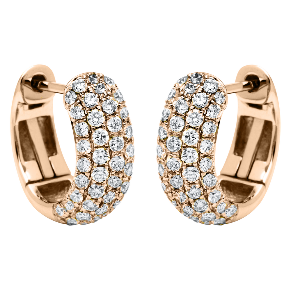 Brogle Selection Statement diamond hoop earrings