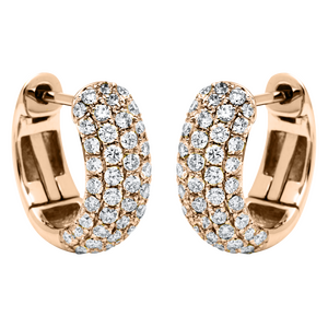 Brogle Selection Statement diamond hoop earrings