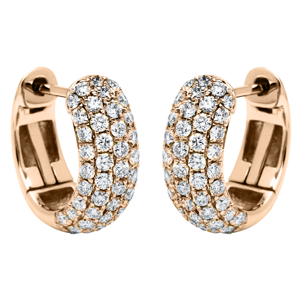 Brogle Selection Statement diamond hoop earrings