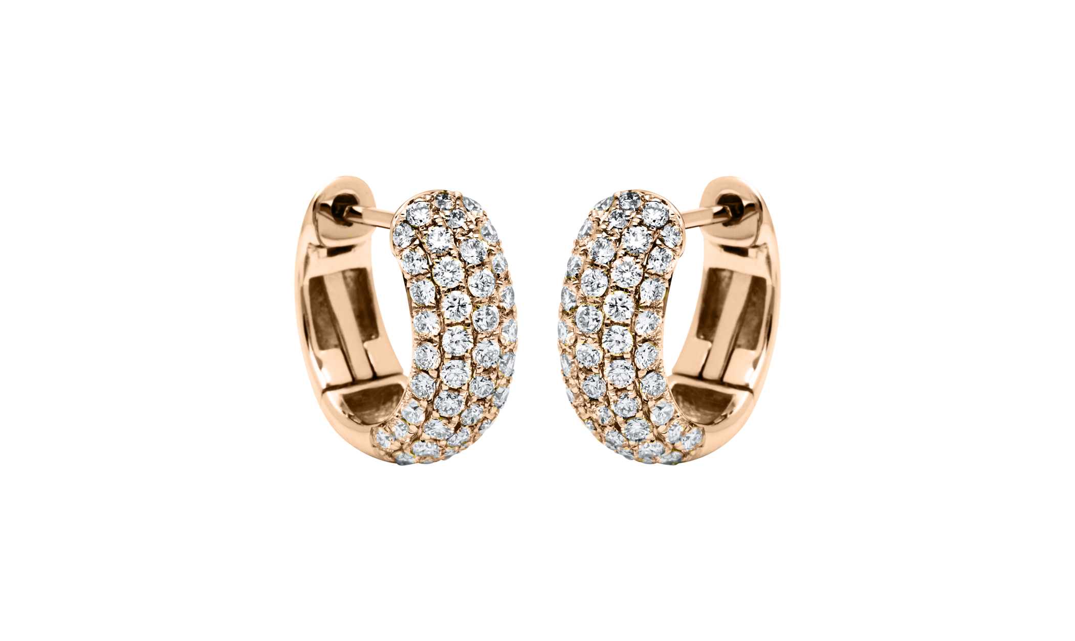 Brogle Classic bicolor diamond hoop earrings Brogle Classic bicolor diamond hoop earrings