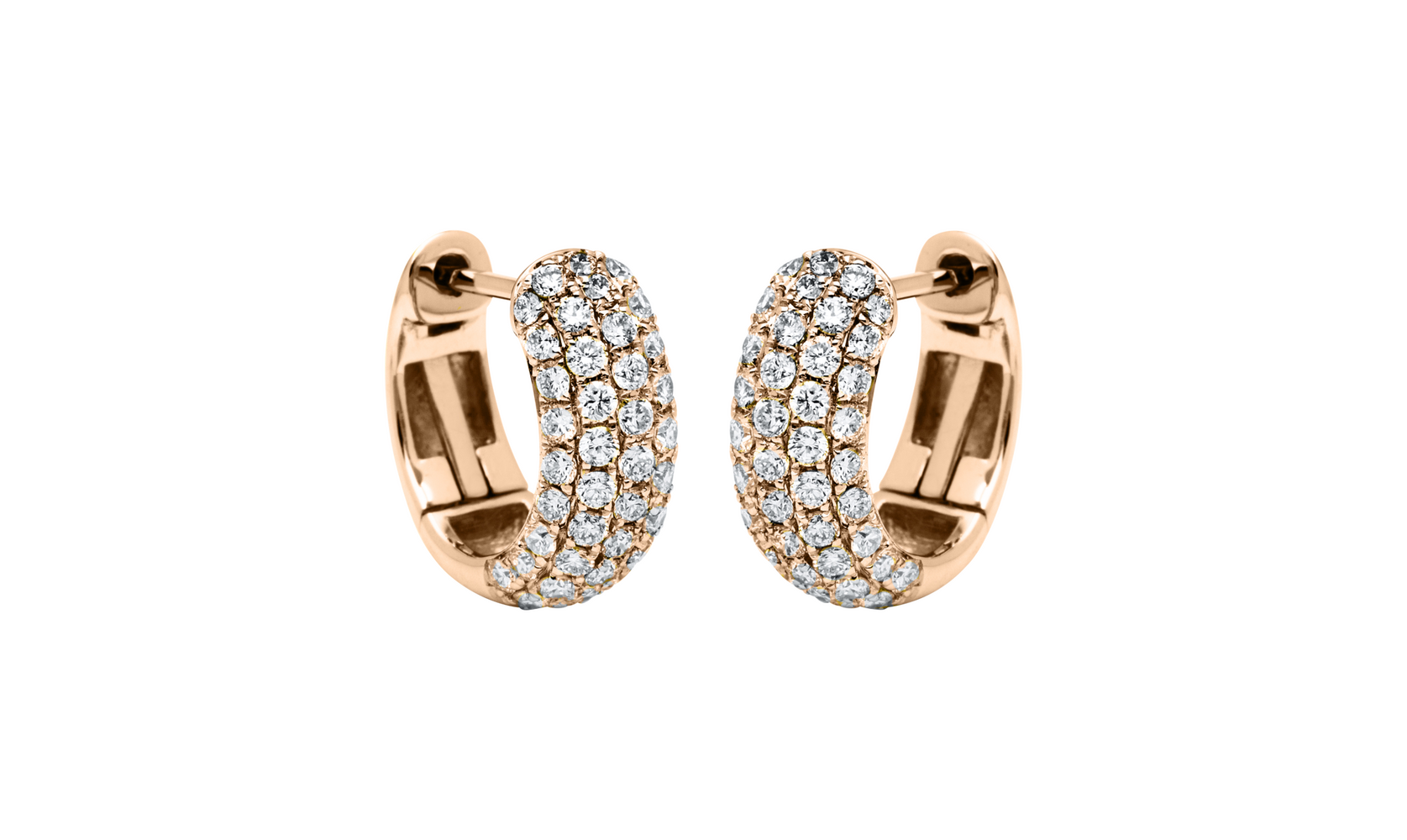 Brogle Classic bicolor diamond hoop earrings Brogle Classic bicolor diamond hoop earrings