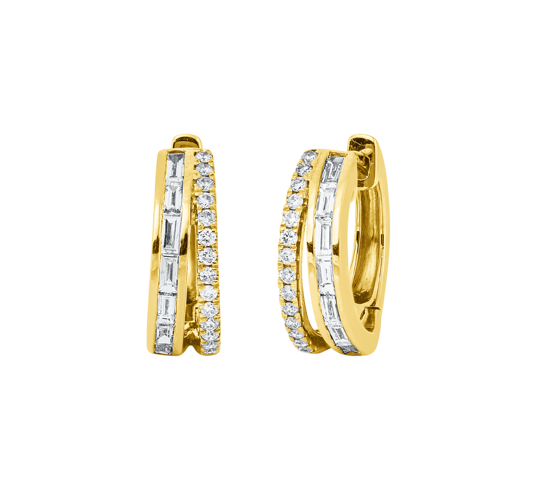 Brogle Classic diamond hoop earrings Brogle Classic diamond hoop earrings