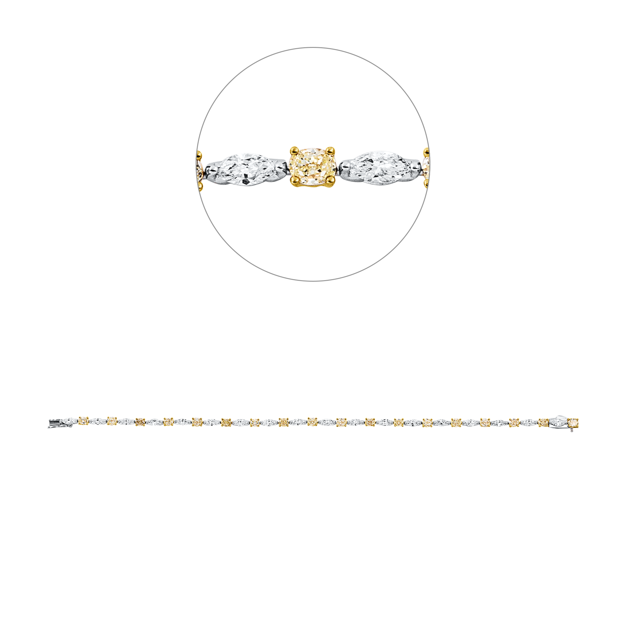 Brogle Selection bicolor diamond bracelet Brogle Selection bicolor diamond bracelet