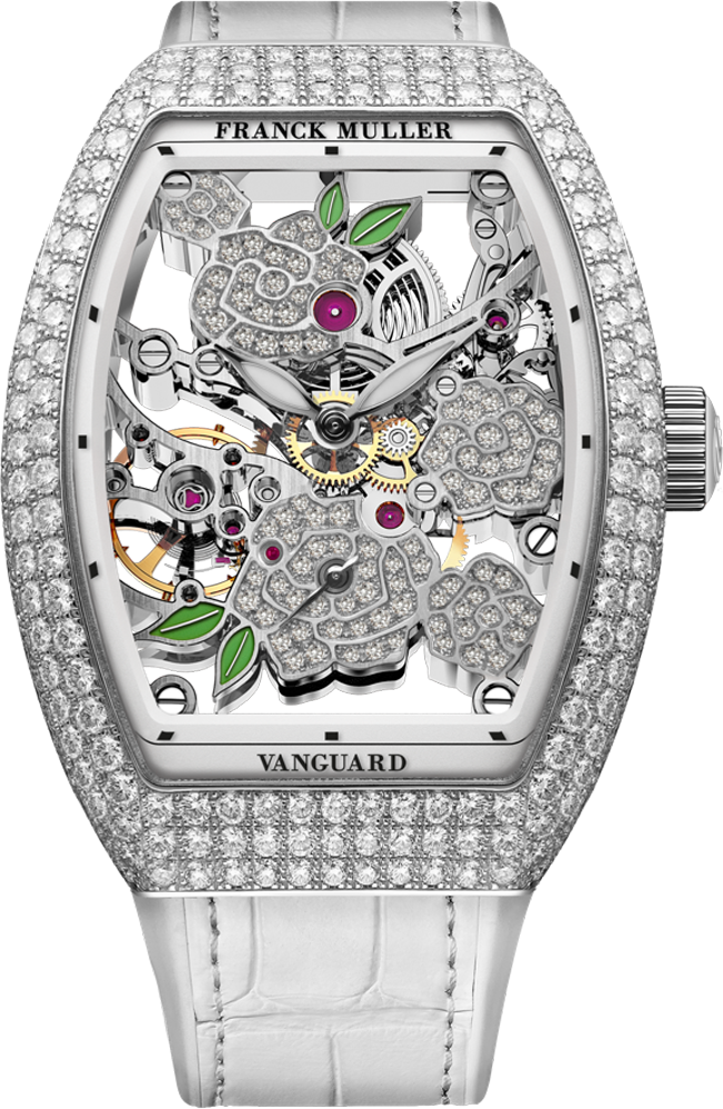 Franck Muller Vanguard Rose Skeleton 42.3 x 32mm Franck Muller Vanguard Rose Skeleton 42.3 x 32mm