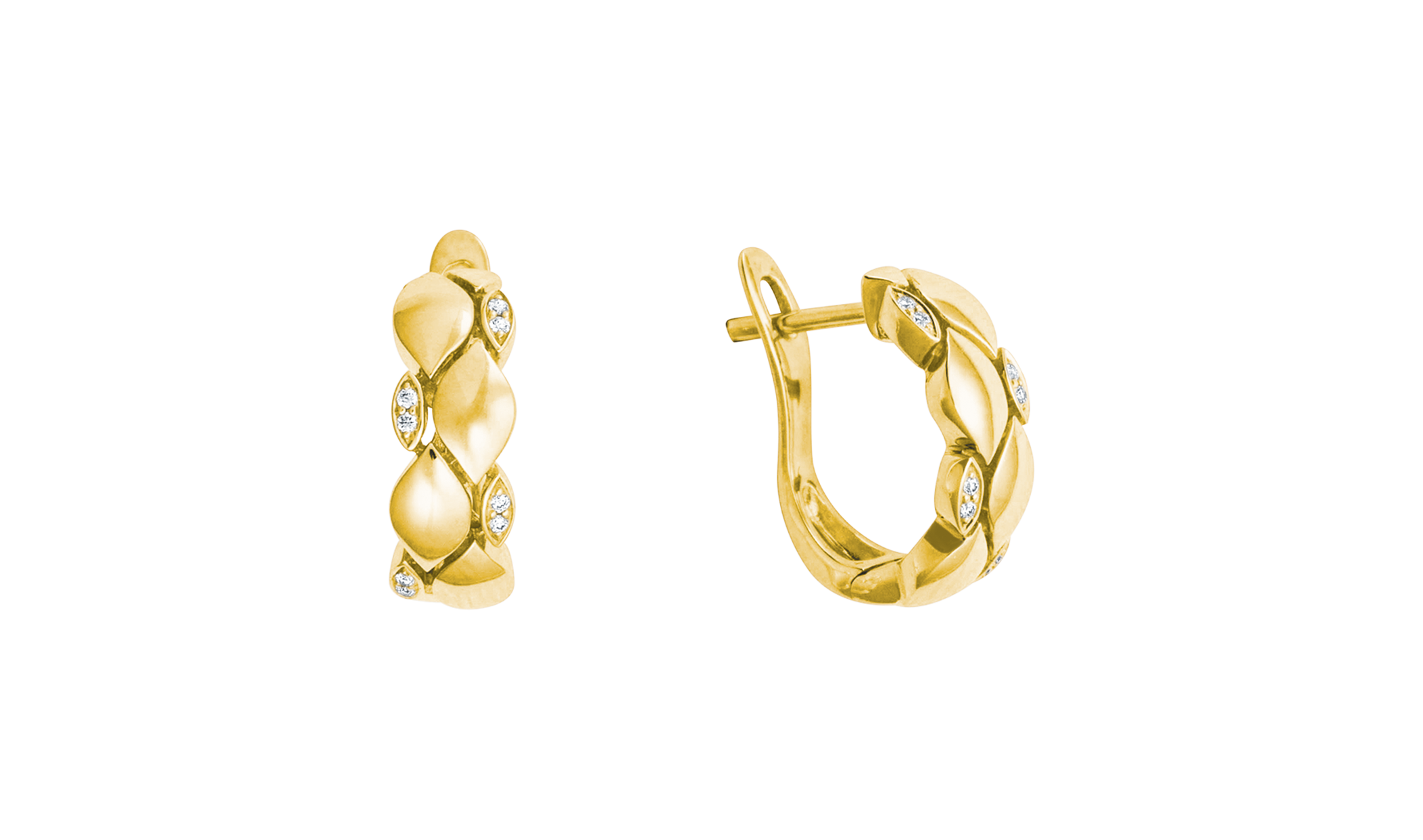 Brogle Classic diamond hoop earrings Brogle Classic diamond hoop earrings