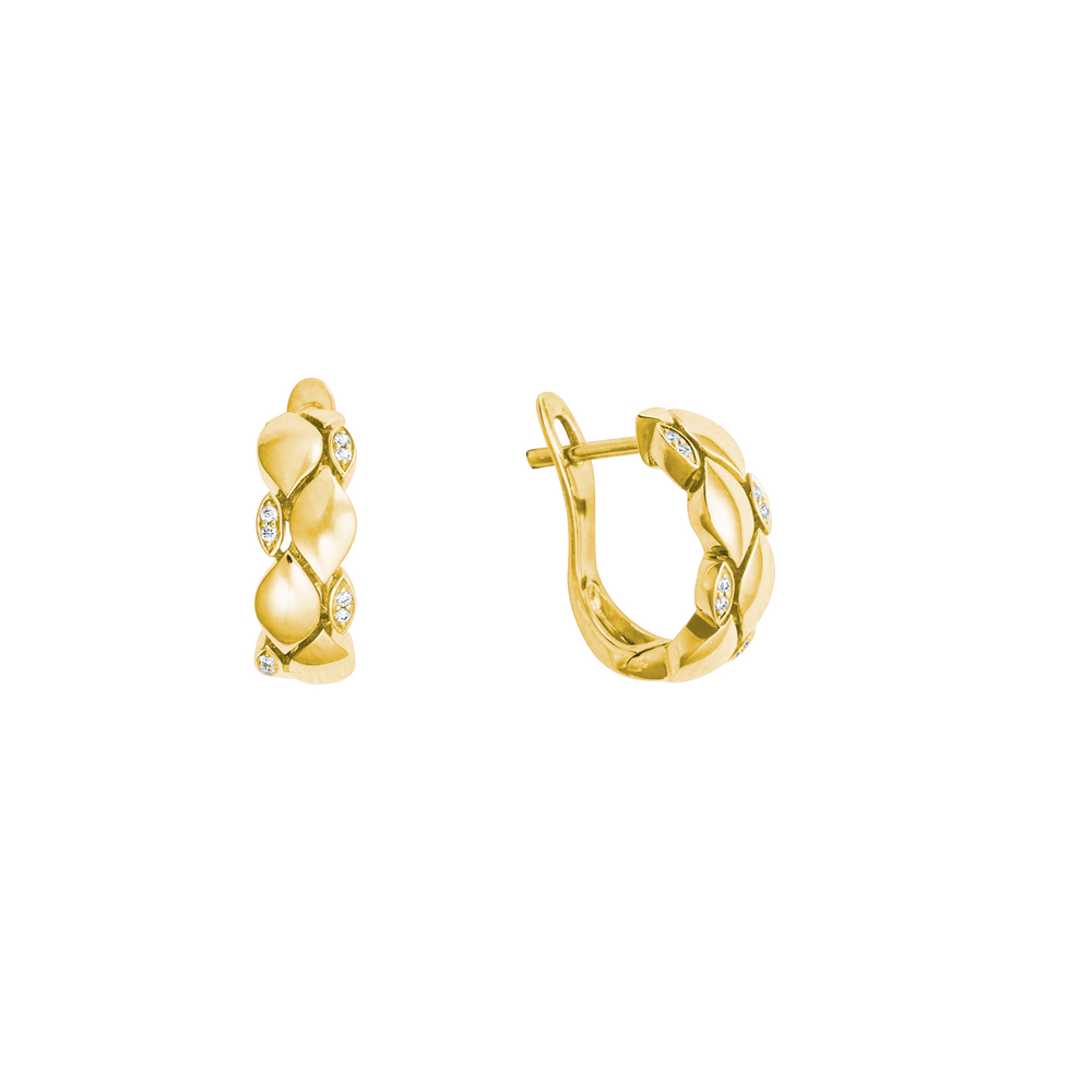 Brogle Classic diamond hoop earrings Brogle Classic diamond hoop earrings
