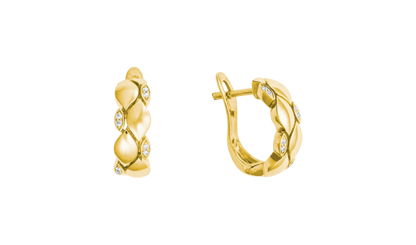 Brogle Classic diamond hoop earrings Brogle Classic diamond hoop earrings