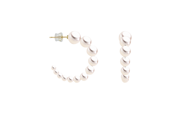 Brogle Classic Akoya pearl hoop earrings Brogle Classic Akoya pearl hoop earrings