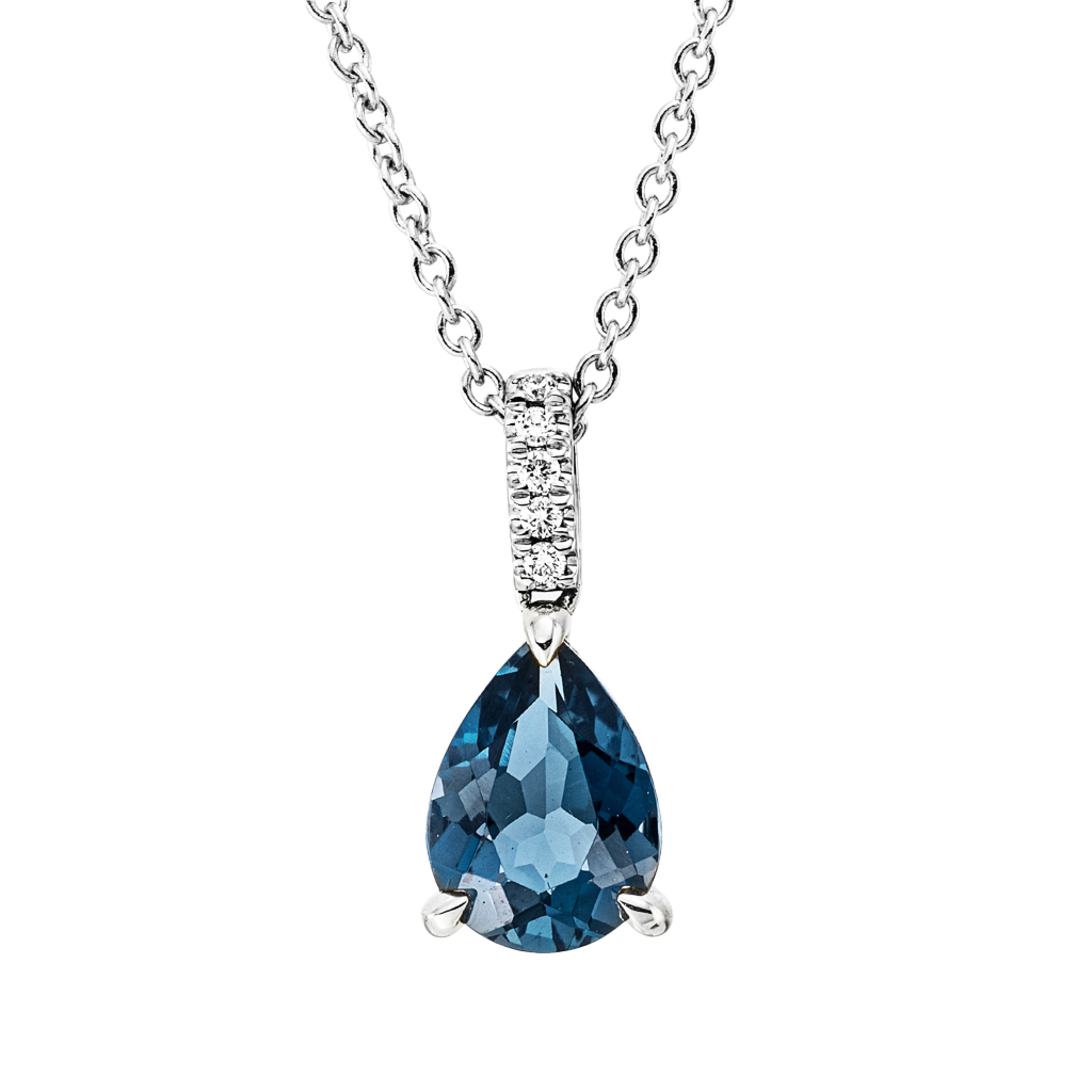 Brogle Classic necklace with London topaz pendant Brogle Classic necklace with London topaz pendant