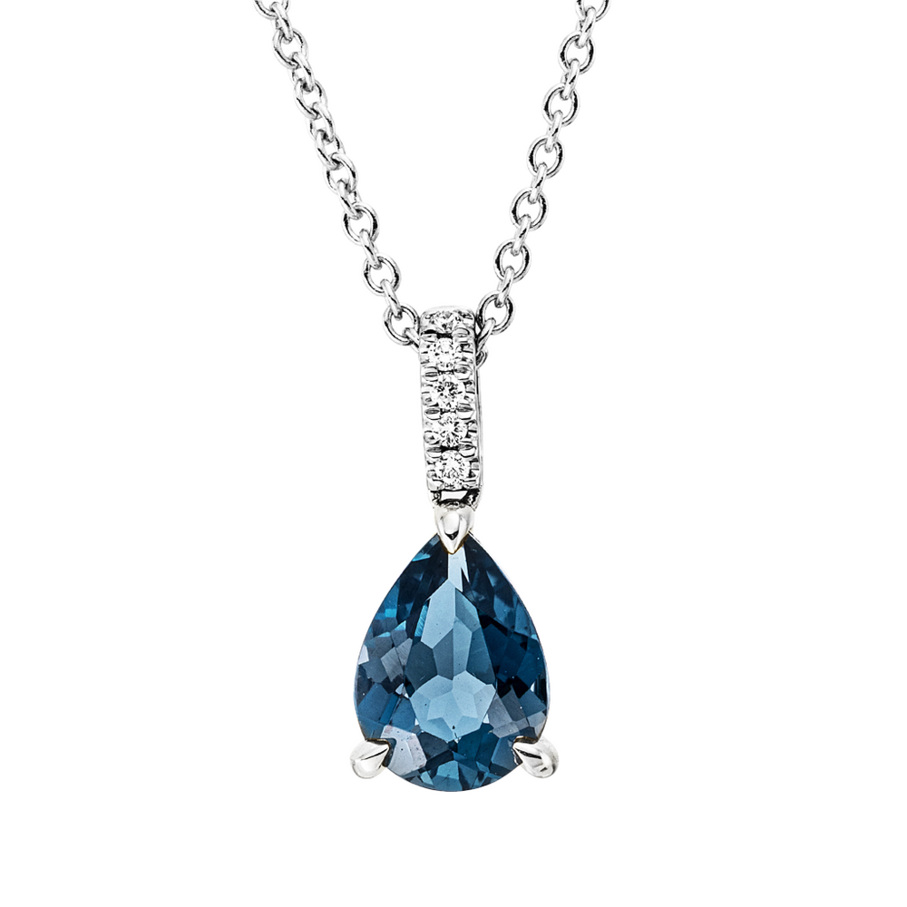 Brogle Classic necklace with London topaz pendant Brogle Classic necklace with London topaz pendant