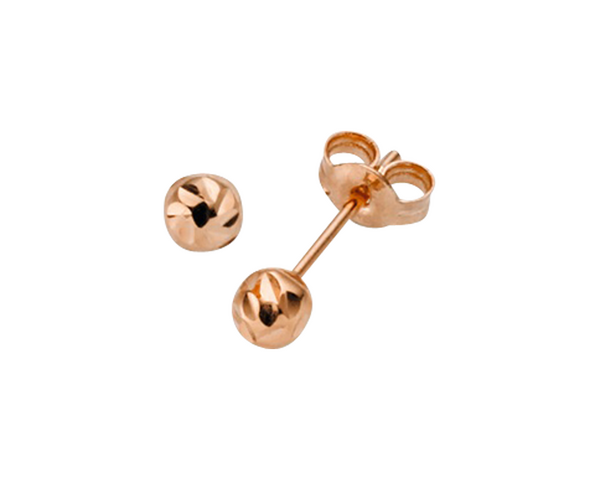 Brogle Classic gold ear studs beads diamanté 4mm Brogle Classic gold ear studs beads diamanté 4mm