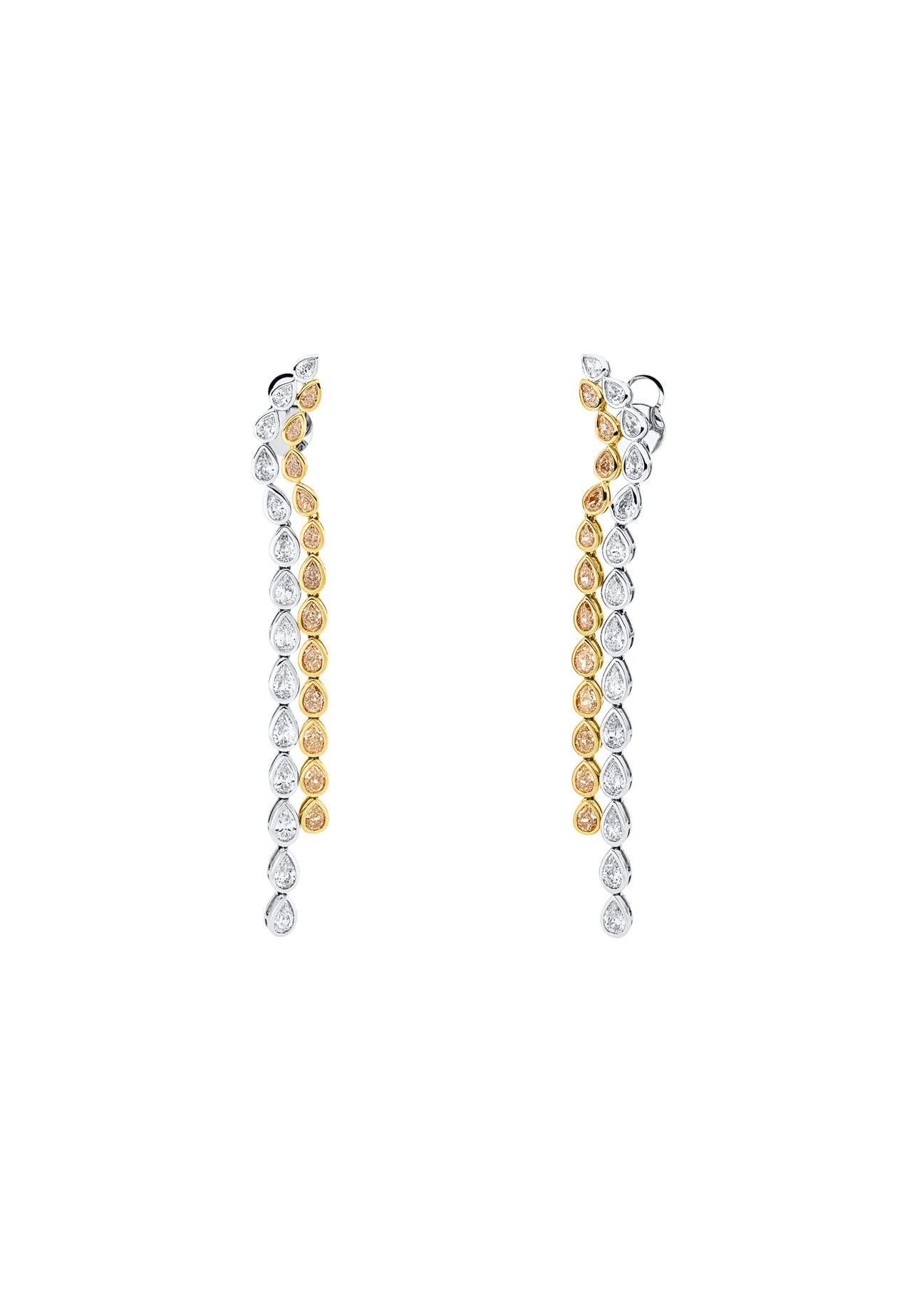 Brogle Selection Bicolor diamond earrings Brogle Selection Bicolor diamond earrings