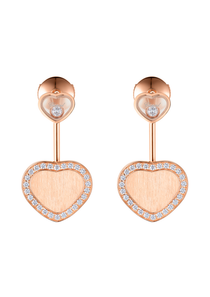 Chopard Happy Hearts Golden Hearts Earrings