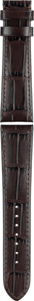 Union Glashüttebraunes Kalbsleder-Armband mit Krokodilprägung 21mm Union Glashüttebraunes Kalbsleder-Armband mit Krokodilprägung 21mm