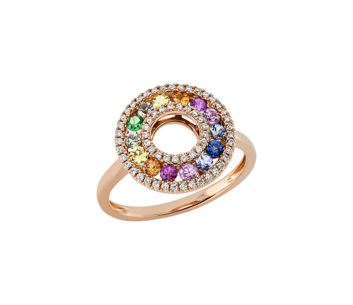Brogle Classic Sapphire Ring Rainbow